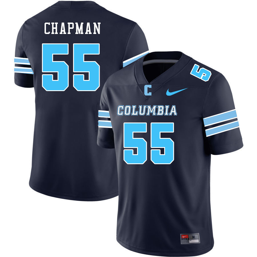 Men-Youth #55 Mark Chapman Columbia Lions 2023 College Football Jerseys Stitched-Dark Blue